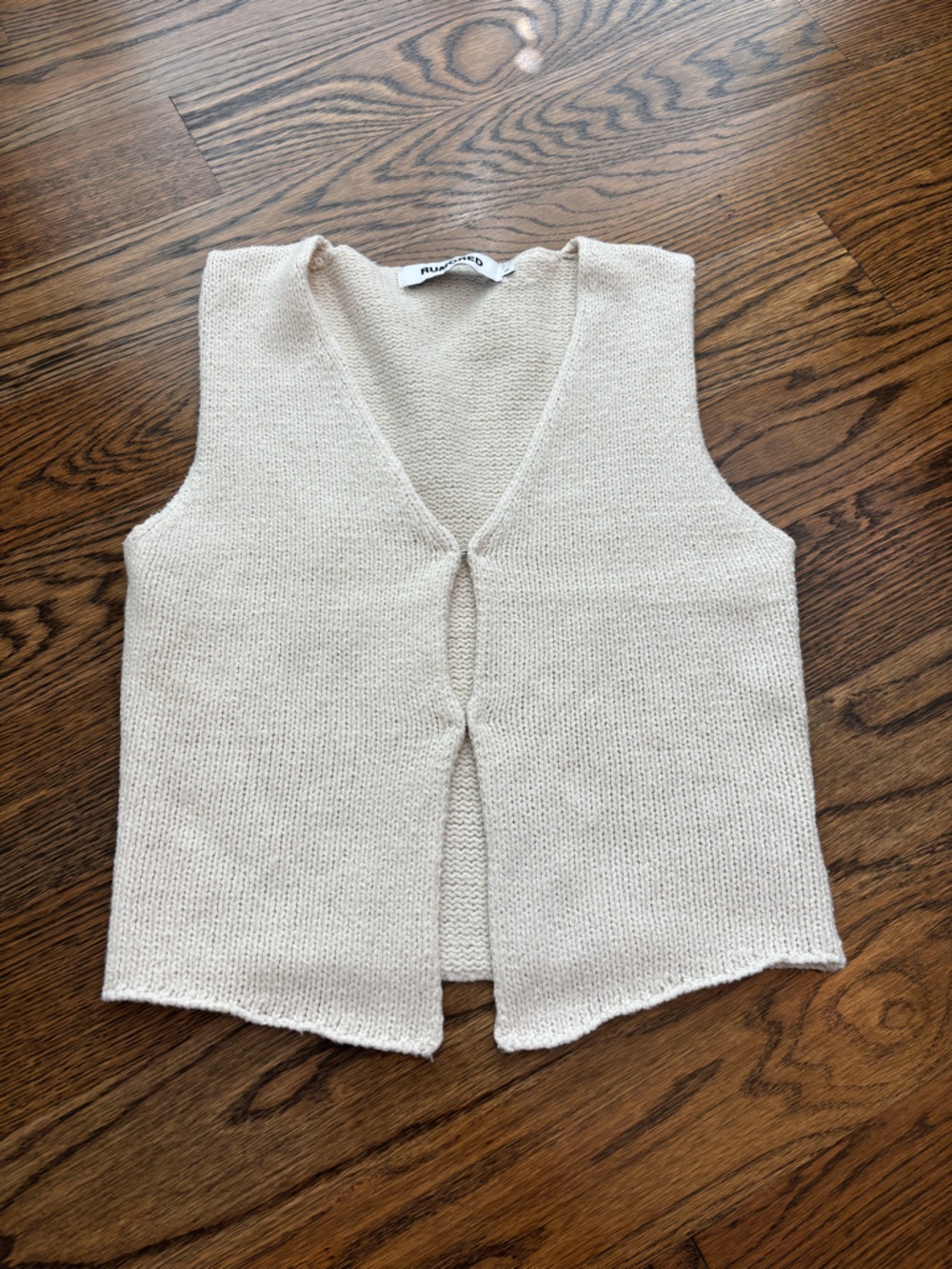 cream rumored knitted vest top
